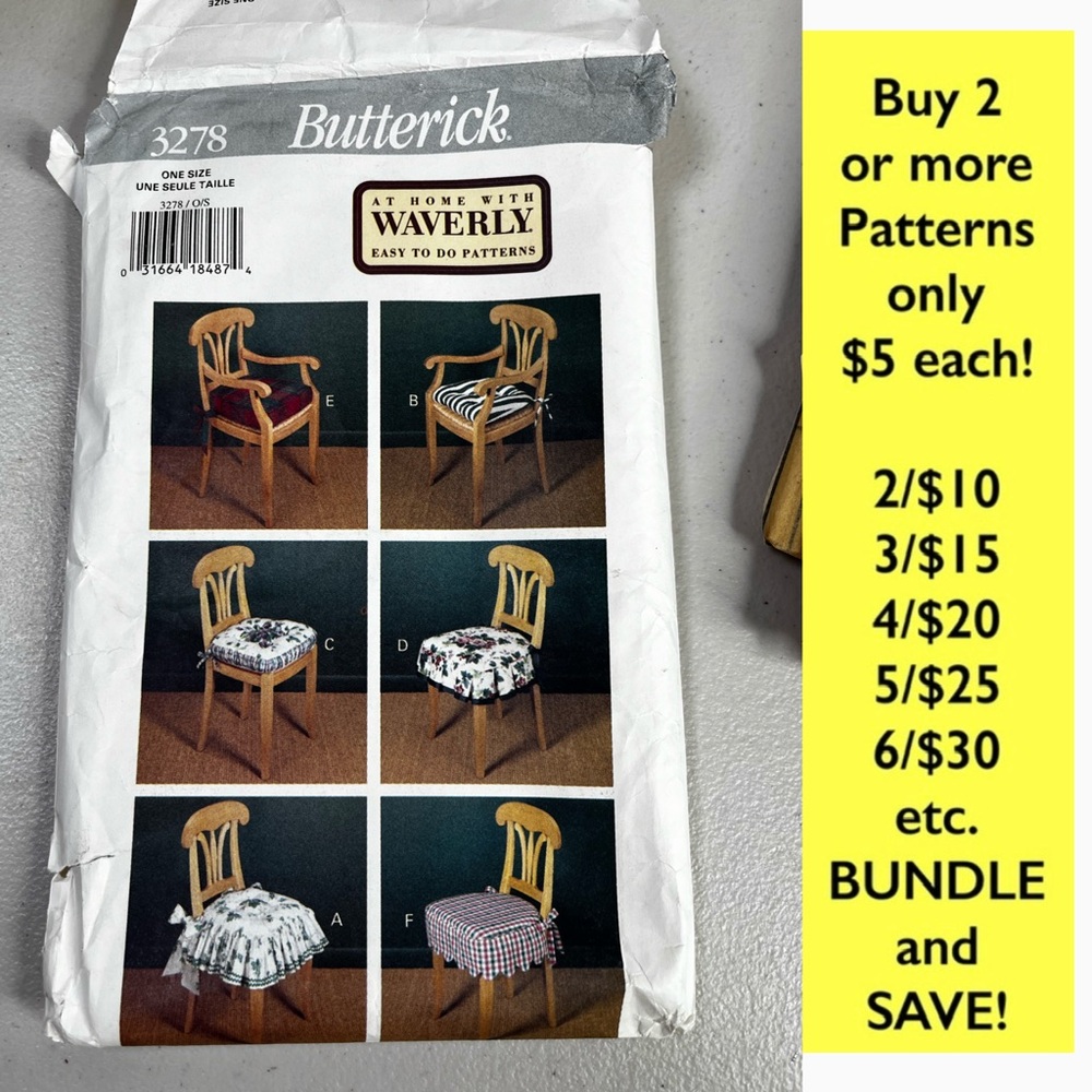 Butterick Sewing Pattern 3278, cut, vintage 90’s